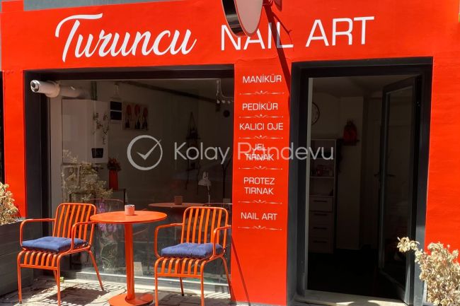 Turuncu Nail Art resim 1